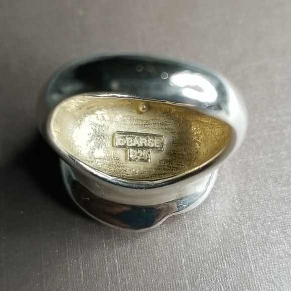 Rare Vintage Barse Sterling Silver/Onyx Ring - Picture 4 of 4